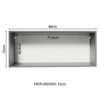Gabinete Superior 80 cm 1 Puerta Abatible Gris Nice Madesa