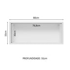 Gabinete Superior 80 cm 1 Puerta Abatible Blanco/Negro Lux Madesa