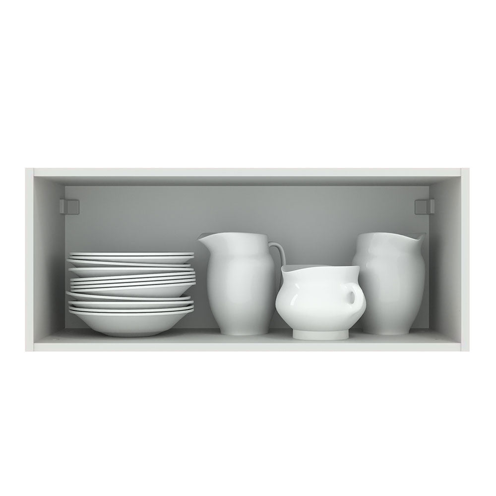 Gabinete Superior 80 cm 1 Puerta Abatible Blanco/Gris Agata Madesa
