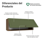 Gabinete Superior 80 cm 1 Puerta Abatible Marrón/Verde Vik Madesa