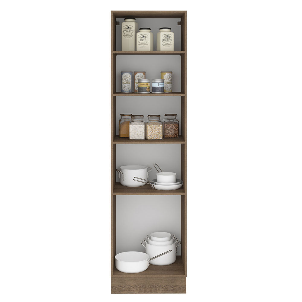 Mueble Despensa 60 cm 3 Puertas Glamy Marrón/Negro