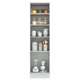 Mueble Despensa 60 cm 3 Puertas Agata Blanco/Gris