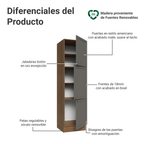 Despensero 60 cm 3 Puertas Marrón/Gris Vik Madesa