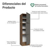 Despensero 60 cm 3 Puertas Marrón/Gris Vik Madesa