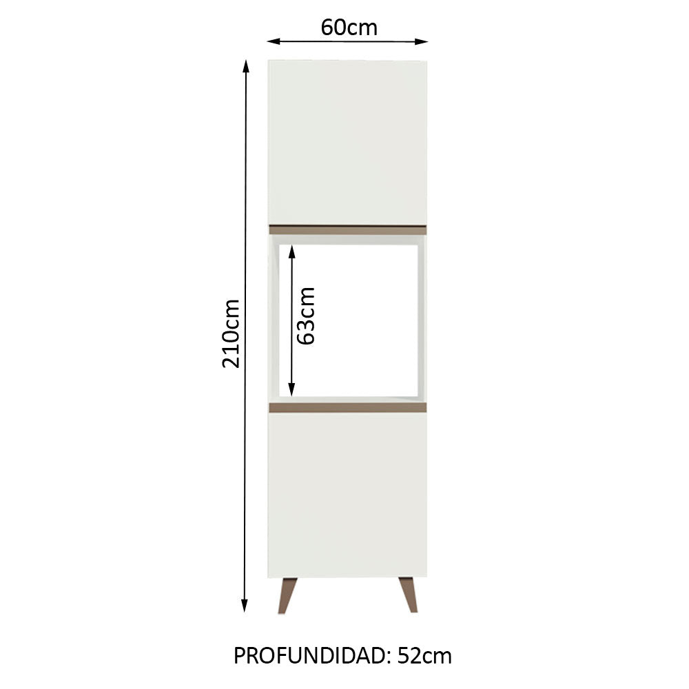 Mueble para Horno Madesa Reims 60 cm 2 Puertas Blanco