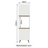 Mueble para Horno Madesa Reims 60 cm 2 Puertas Blanco
