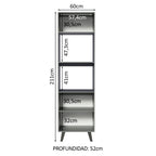 Mueble para Horno 60 cm 3 Puertas Gris Nice Madesa