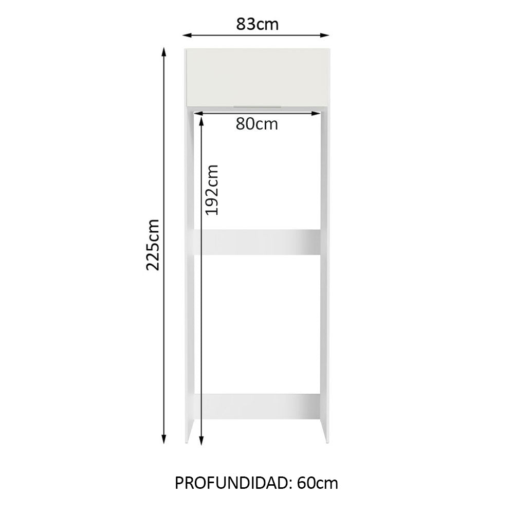 Mueble para Refrigerador 1 Puerta Blanco Stella Madesa