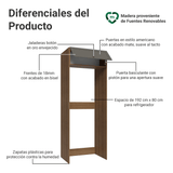Mueble para Refrigerador 1 Puerta Basculanete Marrón/Gris Vik Madesa