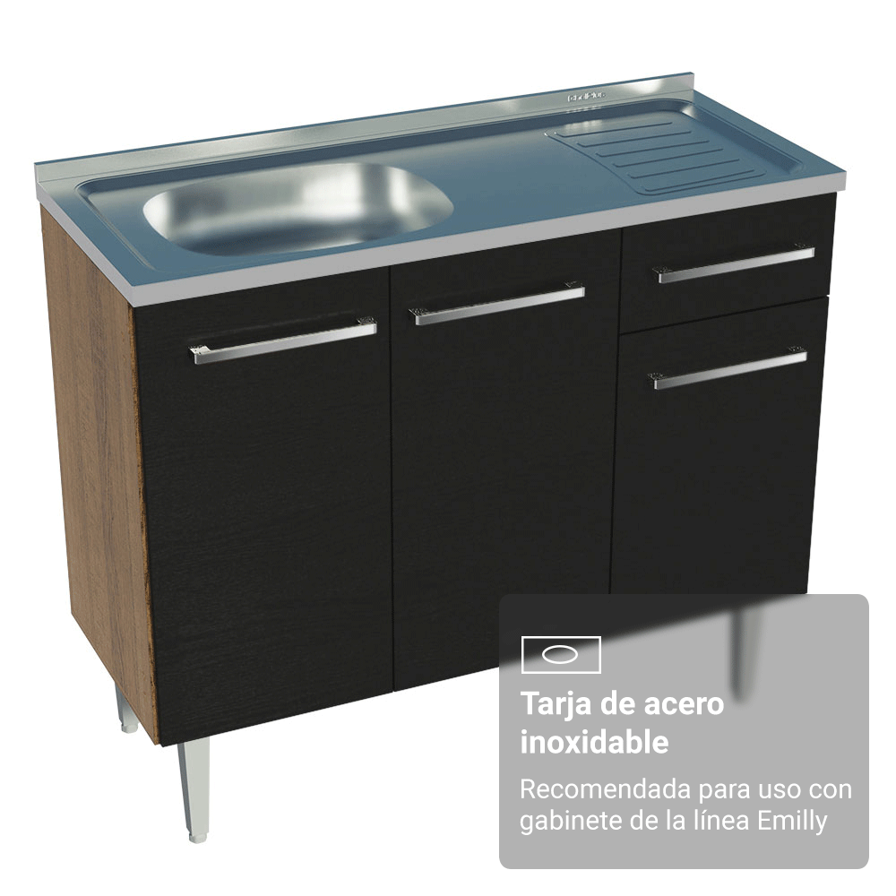Fregadero de Acero Inoxidable 105 X 44 cm