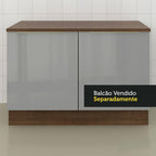 Encimera para Gabinete Bajo 120 cm Marrón Glamy y Lux Madesa