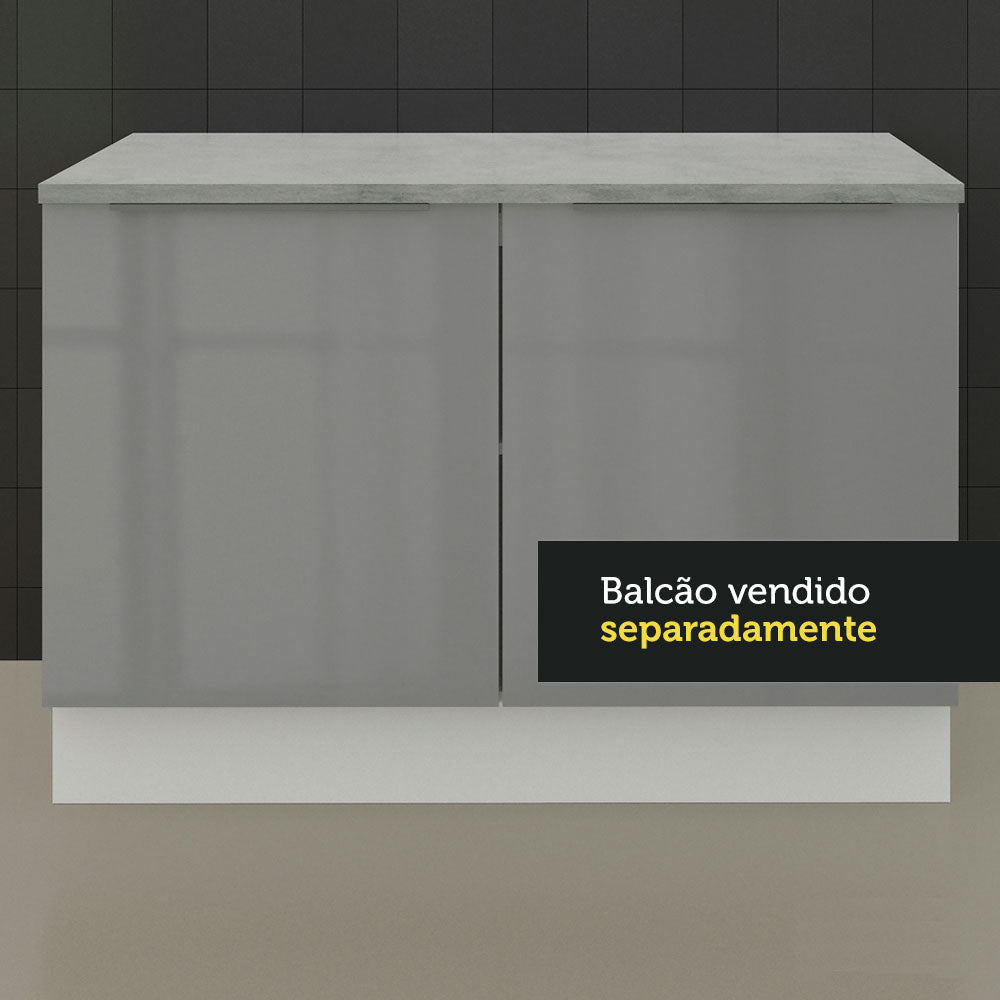Encimera para Gabinete Bajo 120 cm Gris Glamy y Lux Madesa