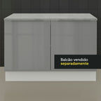 Encimera para Gabinete Bajo 120 cm Gris Glamy y Lux Madesa