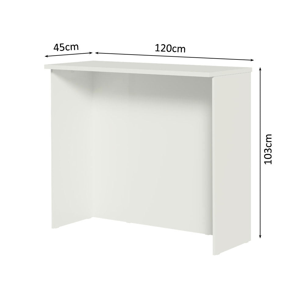 Isla de Cocina con Encimera 120 cm Blanco Madesa