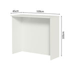 Isla de Cocina con Encimera 120 cm Blanco Madesa