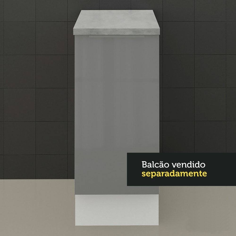Encimera para Gabinete Bajo 60 x 35 cm Gris Glamy, Lux y Stella Madesa