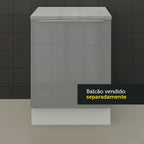 Encimera para Gabinete Bajo 60 x 60 cm Gris Glamy, Lux y Stella Madesa