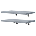 Kit 2 Repisas de Cocina 60 cm con Soporte Metálico Gris Madesa