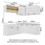 Cocina Integral Esquinera 389cm Blanco Agata 01