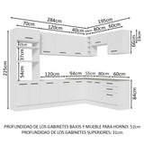 Cocina Integral Esquinera 479cm Blanco Agata 01