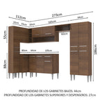 Cocina Integral Esquinera 385cm Marrón Emilly Love 01