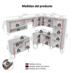 Cocina Integral Esquinera 417cm Marrón Emilly 02