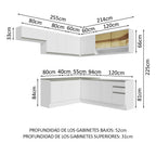 Cocina Integral Esquinera 469cm Blanco Glamy 01