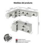 Cocina Integral 405 cm sin Patas Gris Nice