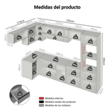 Cocina Integral 465 cm sin Patas Gris Nice 02