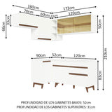 Cocina Integral Esquinera 332 cm Blanco Reims 03
