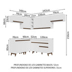 Cocina Integral de Esquina 402cm Blanco Reims 03