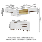 Cocina Integral de Esquina 402cm Blanco Reims 04