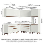 Cocina Integral Esquinera 437cm Blanco Reims Madesa 01