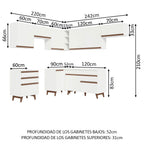 Cocina Integral Esquinera 462cm Reims Blanco 03