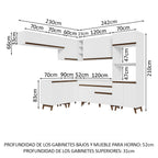 Cocina Integral de Esquina 472cm Blanco Reims 01