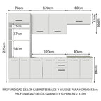 Cocina Integral 270 cm Blanco Agata Madesa