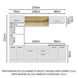 Cocina Integral 270cm Blanco Agata 03