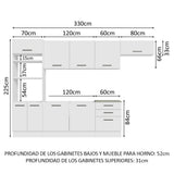 Cocina Integral 330cm Blanco Agata 01