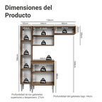Cocina Compacta 156 cm Marrón Emilly Madesa