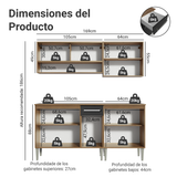 Cocina Compacta 169cm Marrón/Negro Emilly Box 03