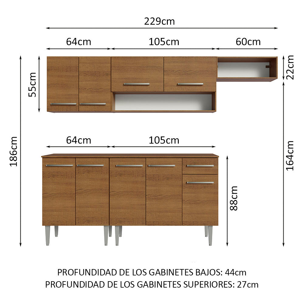 Cocina Integral Emilly 229cm 13