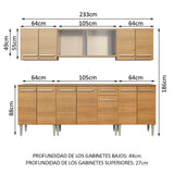 Cocina Integral 233cm Marrón Emilly Wind 02