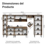 Cocina Compacta 325 cm Emilly Marrón 07