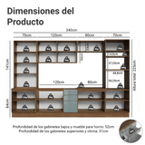 Cocina Integral 340 cm Marrón/Gris Lux Madesa 03