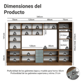 Cocina Integrale 340 x 60 cm Marrón/Gris Lux Madesa 04