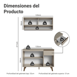 Cocina Compacta 120 cm Crema Nice Madesa 01