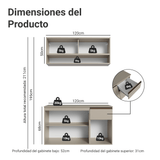 Cocina Integral 120 cm sin Patas Crema Nice 03