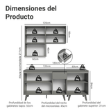 Cocina Compacta 180 cm Gris Nice Madesa 02