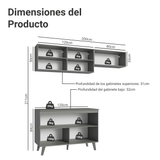 Cocina Compacta 200cm Gris Nice Madesa 01