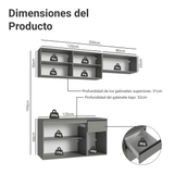 Cocina Compacta 200 cm Sin Patas Nice Gris 04